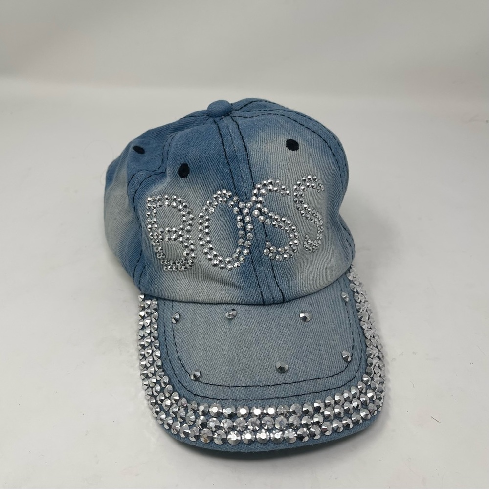 New Marbella & Ashford Hat Denim Women’s Blue One Size Cap Cotton Boss
